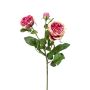 Fleur en tissu branche de rose CALISTA, fuchsia, 60cm