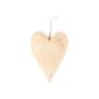 Suspension décorative Cœur LESLEY en bois, naturel, 8x4x10cm