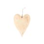 Suspension décorative Cœur LESLEY en bois, naturel, 10x4x12,5cm