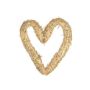 Couronne de paille Cœur PRESTON, naturel, 4cm, Ø25cm