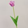 Fleur décorative Tulipe PJASSINA, violet-blanc, 65cm