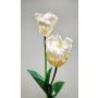Fleur décorative Tulipe PJASSINA, crème-blanc, 65cm
