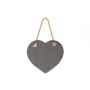 Suspension décorative en ardoise MARIANO, anthracite, 16x15x0,7cm