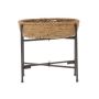 Table d'appoint ronde industrielle avec une option de rangement SILVIUS, brun-noir, 31cm, Ø32cm
