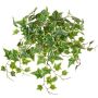 Suspension de lierre décorative BESSIE sur piquet, collection écologique, vert-blanc, 55cm