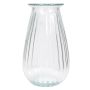Vase en verre DORITA avec rainures, transparent, 21cm, Ø13cm