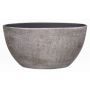 Pot ovale en céramique AGAPE avec veinure, blanc-brun, 49x20x25cm