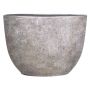 Pot ovale en céramique AGAPE avec veinure, blanc-brun, 50x20x36cm