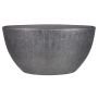 Pot ovale en céramique AGAPE avec veinure, noir, 49x20x25cm