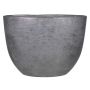 Pot ovale en céramique AGAPE avec veinure, noir, 50x20x36cm