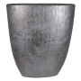Vase ovale en céramique AGAPE avec veinure, noir, 51x17x57cm