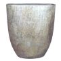 Vase ovale en céramique AGAPE avec veinure, or, 51x17x57cm