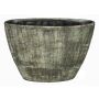 Pot à orchidée au style shabby chic RAKSCHA, céramique, lignes, brun-vert olive, 32x14,5x22,5cm