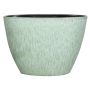 Cache-pot ovale en céramique ELIEL, mouchetée, vert menthe-blanc, 32x15x22cm