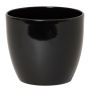 Pot de fleurs TEHERAN BASAR, céramique, noir, 12cm, Ø13,5cm