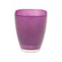 Vase carré en verre YULE, violet foncé, 17x13,5x13,5cm