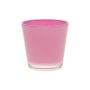 Petit photophore en verre ALEX AIR, fuchsia, 7,5cm, Ø7,5cm