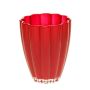 Petit vase en verre / vase de table BEA, rouge vin, 17cm, Ø14cm