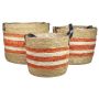 Corbeille à plantes ANJULICA, 3 pièces, orange-beige, 24-32cm, Ø28-36cm