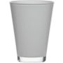 Vase conique ANNA EARTH en verre, blanc, 15cm, Ø11cm