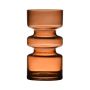 Vase en verre insolite TAMLIN, orange-brun-transparent, 17cm, Ø9cm