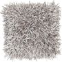 Coussin pour canapé DAKIRA, gris clair, franges longues, 45x45cm
