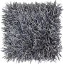Coussin pour canapé DAKIRA, gris foncé, franges longues, 45x45cm