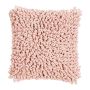 Coussin décoratif BOLKA, chenille, rose clair, 45x45cm