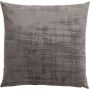 Coussin décoratif LORIKA, gris, aspect velours, 50x50cm
