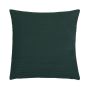 Coussin décoratif SILENA, vert forêt, coutures décoratives, 45x45cm