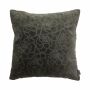 Coussin en velours ALAIA, motif roses, marron, 45x45cm