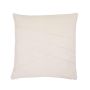Coussin douillet en velours NOELANI, coutures décoratives obliques, crème, 45x45cm