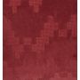 Coussin moelleux en velours ANJALI, rouge bordeaux, motif zigzag, 45x45cm