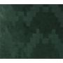 Coussin moelleux en velours ANJALI, vert pin, motif zigzag, 45x45cm
