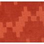 Coussin moelleux en velours ANJALI, orange, motif zigzag, 45x45cm