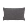 Coussin décoratif SILENA, gris foncé, coutures décoratives, 50x30cm
