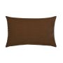 Coussin décoratif SILENA, brun chocolat, coutures décoratives, 50x30cm