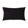 Coussin décoratif SILENA, noir, coutures décoratives, 50x30cm