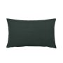 Coussin décoratif SILENA, vert forêt, coutures décoratives, 50x30cm