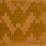 Coussin moelleux en velours ANJALI, jaune moutarde, motif zigzag, 50x30cm