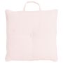 Coussin d'assise VALENDA, rose clair, avec bouton et anse, 40x40cm