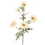 Branche artificielle Chrysanthème PRUDENCE, collection écologique, crème-jaune, 75cm, Ø5-6,5cm