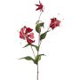 Branche artificielle Gloriosa LISUPY, rouge rubis-or, 80cm