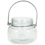 Bougeoir DACLAN en verre, anse en métal, transparent, 9cm, Ø10,5cm
