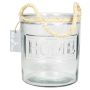 Photophore en verre DAPHNEY avec anse, transparent, 16,5cm, Ø14cm