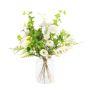 Bouquet d'hiver décoratif GWENDA, blanc-vert, 60cm, Ø45cm