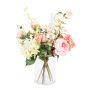 Bouquet d'été décoratif SHAMSI, rose-blanc, 45cm, Ø60cm
