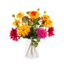 Bouquet d'automne décoratif ALINTA, orange-rose fuchsia, 55cm, Ø45cm