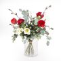 Bouquet d'hiver décoratif FUYUMI, rouge-blanc, 60cm, Ø40cm