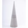 Mousse florale cône ZOILA pour fleurs artificielles, gris, 60cm, Ø19cm